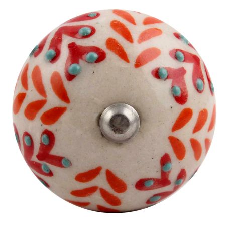 Orange Leaf Ceramic Floral Wine Stopper (Pack Of One Piece)